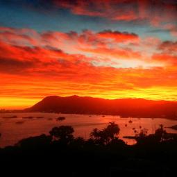 Coucher de soleil les 2 frères hiver